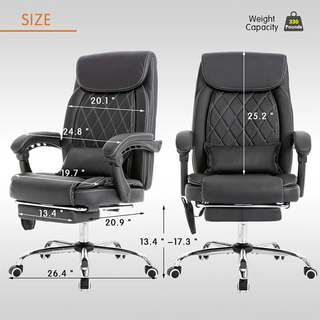 Executive Office Chair with Heat and Massage Functions