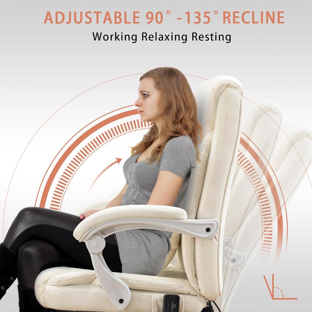 Executive Office Chair with Heat and Massage Functions