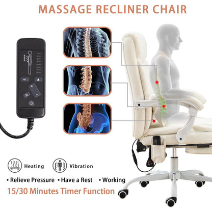 Executive Office Chair with Heat and Massage Functions